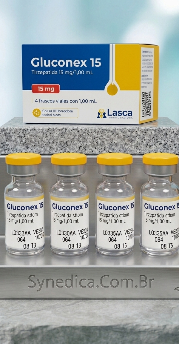 Gluconex 15 MG — 4 Vials · Laboratório Lasca